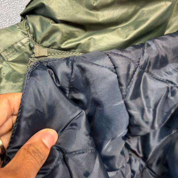 Mossi Racing Parka Jacket Hooded Quilted Shiny Full Zip Winter Athletic Perform - Picture 13 of 15